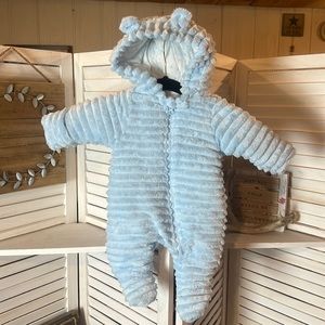 Wonder Nation Infant Lined Fuzzy Hooded Baby Suit